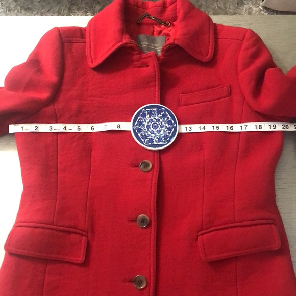 J.Crew Double Cloth wool red coat size 10 - Picture 8 of 16